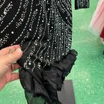 SheIn  Black and White Beaded Mini Dress Photo 2