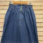 Vintage Essentials Barrel Jeans High Waisted Pleated Cottagecore Chic W12 Blue Size 12 Photo 3