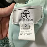 Sophia Thomas Formal Full Sequin Dress Size 0 Adjustable Prom Homecoming Mint Gr Green Photo 4