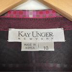 Kay Unger  Plaid Metallic Blouse Photo 2