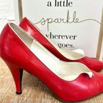 VTG Alberto D. Molina Italy Leather Sole Italy 71/2 B Red With Fold Detail Size 7.5 Photo 4