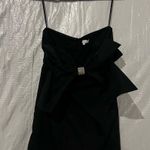 More To Come Black Sleeveless Bow Mini Dress Size XL Photo 0