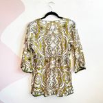 J.Crew  Tunic Top Women's Medium Green Paisley Beach Cover Up Boho Bohemian Photo 1