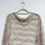 The Limited  Beige Lace Sheer Long Sleeve Boatneck Top Sz XL Photo 2