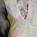 Forever 21 Iridescent Sequin Holographic Vintage y2k rainbow pastel coquette Shift Sheath fit bodice Dress coquette flashy bright Party Cocktail Sleeveless V-Neck back T zip embellished Bodycon style fit bodice pencil club night out Photo 1