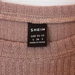 SheIn Tie-Knot Drop Shoulder Rib-knit Long Sleeve Cropped Sweater Photo 6