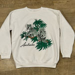 Vintage 80s Australia Koala Graphic Crewneck Pullover White Size Small Photo 0