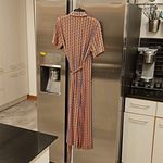 Diane Von Furstenberg 💕💕 Abigail Midi Wrap Dress Mandarin Print Large *ALTERED* Photo 13