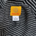 Ruby Rd. Women Large Blouse With Black and White Stripes Long Sleeve Round Neck Photo 2