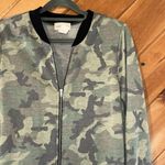 Enough about me camouflage zip up bomber lightweight jacket Green Size M Photo 1