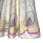 Anthropologie  Ferris Wheel Carnival Dress Elevenses Size 2 Yellow Pink Retro 50s Photo 4