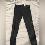 Nike Pro Hyperwarm Leggings Activewear Womens Neon Green Swoosh Size Large Photo 6
