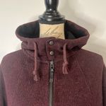 prAna Hartlie wool blend pullover half zip jacket mulled wine M Photo 2
