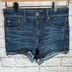 American Eagle Hi Rise Shortie Dark Wash Shorts 360 super stretch size 2 Photo 0