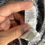 Lucky Brand Women’s Moto Fringe Sweater Jacket Blue White Gold Size Small Photo 5