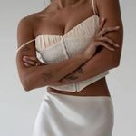 RUMORED Versailles Corset White Ivory Lace Womens Size 8 Photo 0