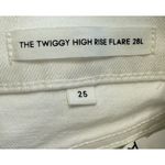 Aritzia Denim Forum Jeans Sz 25x28L Twiggy High Rise Flare White Spring Festival Photo 5