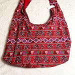 NWT Red Thai Hippie Hobo Sling Shoulder Crossbody Bag Purse Elephant Boho Gypsy Photo 8