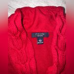 CHAPS  women’s Vibrant Red Cowl Neck Sweater size L 100%cotton Photo 1