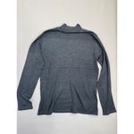 T Tahari Womens Mock Neck Sweater Top Size S Dark Grey Soft Knit Metallic Logo Photo 2