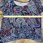 Sharagano  Paisley Floral Blouse XL Photo 5