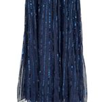 Mac Duggal Dark Blue Sequined Wrap Over 3/4 Sleeve Gown Navy size 4 Evening 5509 Photo 7