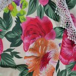 Impressions Vintage Womens Blouse 10 Pink Floral Crochet Lace Trim Collar Photo 5