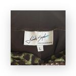 Linda Segal ⌘ Braided Belt Plunging Neckline Top ⌘ Chocolate Mint Leopard ⌘ L ⌘ Brown Size L Photo 10