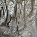 VTG 80s‎ Switzer's Genuine Leather Blazer Jacket Women's M Black Oversized Size M Photo 6