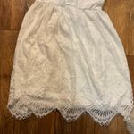 Aooksmery Dress White Lace Womens Small V Neck Lace‎ Up Back Spaghetti Strap Photo 1