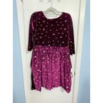 Handmade Celestial Purple Velvet Dress Small Gold Stars Whimsygoth Witchy Photo 5