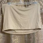 Free People  Beach Nude Ruched Strapless Tube Top Large NWOT Photo 1