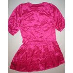 Juicy Couture New  Dress $498 Sleeves Womens 4 NWT Bright Pink Polka Dots Silk Photo 3