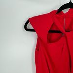 BCBGMAXAZRIA  Women's Red Sleeveless‎ Cut-Out Shoulder Detail Jumpsuit Size XS Photo 7