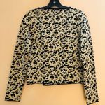 Metallic Gold and Black Knit Sweater Size 42 Photo 8