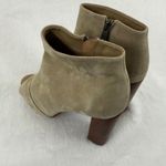 Joie  Suede Rare Peep Toe Ankle Boots‎ Block Heel Tan Beige Shoes Sz 39 US 9 Photo 6