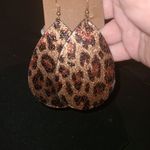 Emma Leopard Leather Earrings‎ Brown Photo 1