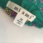 Miami  Ruffle Floral Romper Sleeveless Green Medium Spaghetti Straps Francesca's Photo 7