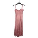 AQUA  Womens Dress Size S‎ Pink Tiered Ruffle Strap Sleeveless Maxi Casual Photo 2