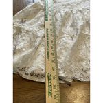 Hello Molly Lace Strapless Puffy Shoulder Ruffle Mini Dress Size M US 6 Peasant Photo 5