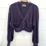Urban Outfitters Sofia Pocket Cardigan Purple Small Photo 5