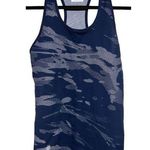 Athleta  Camo Speedlight Tank Top Navy Blue Camouflage Workout Yoga Size Small Photo 0