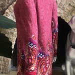 White Mark Red Long Sleeve Paisley Polyester Blend Soft Sweater Dress Size Med Photo 1