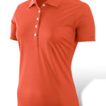 Nike  Golf Dri-Fit Victory Pique Polo Shirt Women’s Large L Orange Photo 0