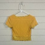 Urban Outfitters  Lace Trimmed Yellow Top size S Photo 2