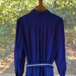 Schrader Sport Custom Casuals 80's Era Women's Vintage Blue Pleated Dress Size M Size M Photo 3