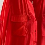 L'Agence NWT L’Agence Lunetta Military button down top  in Hibiscus XS Photo 7