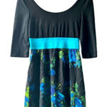 Xhilaration Vintage  black floral babydoll dress small​ mini Y2K 90s alt cute Photo 0