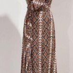 BCBG MAX AZRIA Tark Combo KESSA One-Shoulder Gown Evening Maxi Dress Size 0 Photo 0