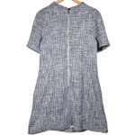 Nanette Lepore ‎ Sheath Dress Size 16 Ice Denim Multi Tweed Back Zip Short Sleeve Photo 1